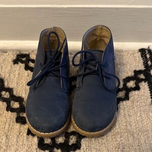 Navy Blue Lace-Up Shoes